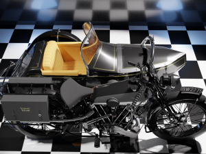 brough superior ss100 1926 and sidecar 3D Модель