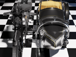 brough superior ss100 1926 and sidecar 3D Модель