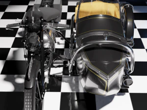 przyniesiony lepszy SS100 1926 i w&oacute;zek boczny Model 3D