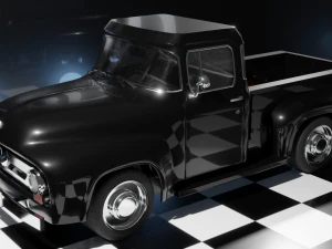 Klasyczna ciężar&oacute;wka z 1956 r Model 3D