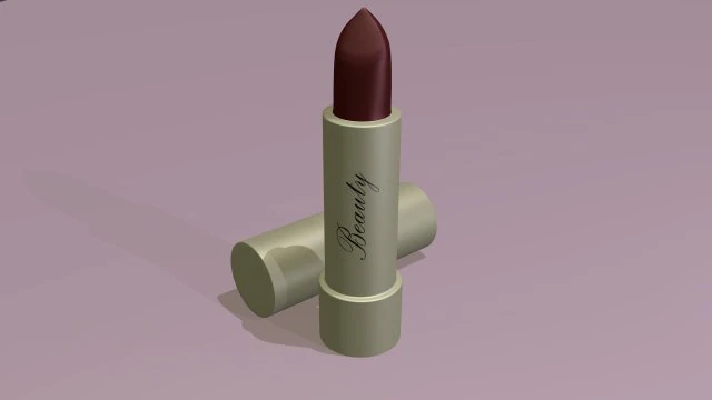 Beauty lipstick 3D Model .c4d .max .obj .3ds .fbx .stl .blend 