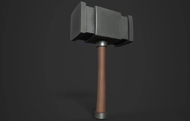hammer 3D Model .c4d .max .obj .3ds .fbx .stl .blend 