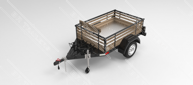 single axle utility trailer building plans - pdf Modelo 3D .c4d .max .obj .3ds .fbx .stl .blend 