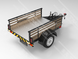 single axle utility trailer building plans - pdf Modelo 3D