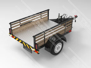 single axle utility trailer building plans - pdf 3D Model