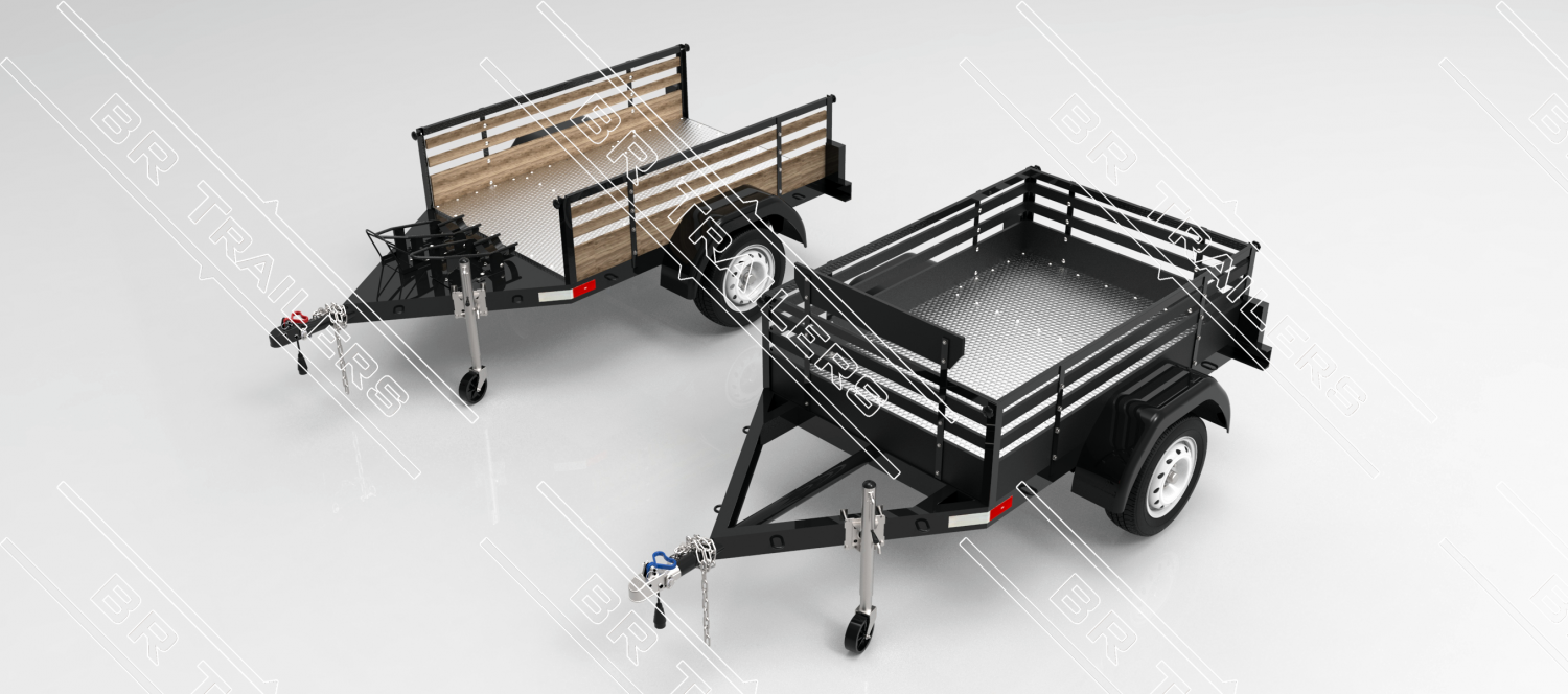 Single Axle Utility Trailer Building Plans - Pdf 3D Model ...