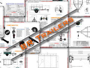 single axle utility trailer building plans - pdf Modelo 3D
