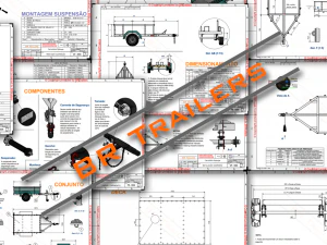 single axle utility trailer building plans - pdf 3D Model