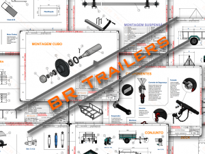 single axle utility trailer building plans - pdf Modelo 3D