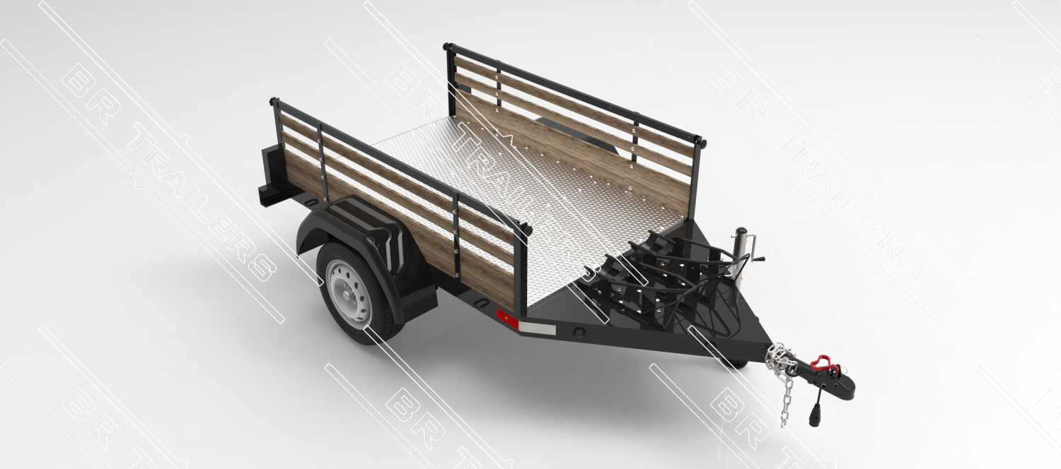 Single Axle Utility Trailer Building Plans - Pdf 3D Model ...