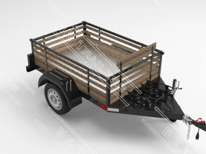 single axle utility trailer building plans - pdf 3D Model