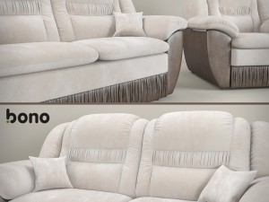 sofa and armchair bono chester1 3D Model