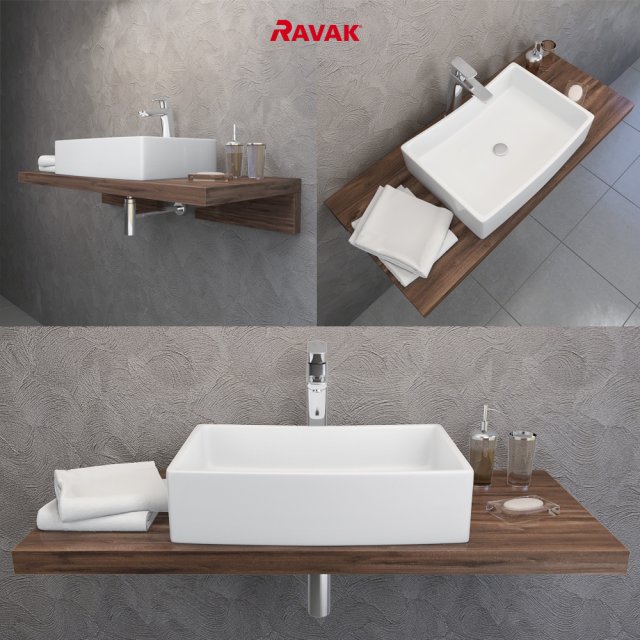sink ravak formy 3D Model .c4d .max .obj .3ds .fbx .stl .blend