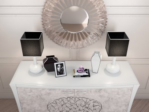 sideboard arkeos kronos k100 white silver Modèle 3D