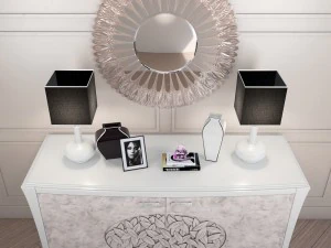 sideboard arkeos kronos k100 white silver 3D Model