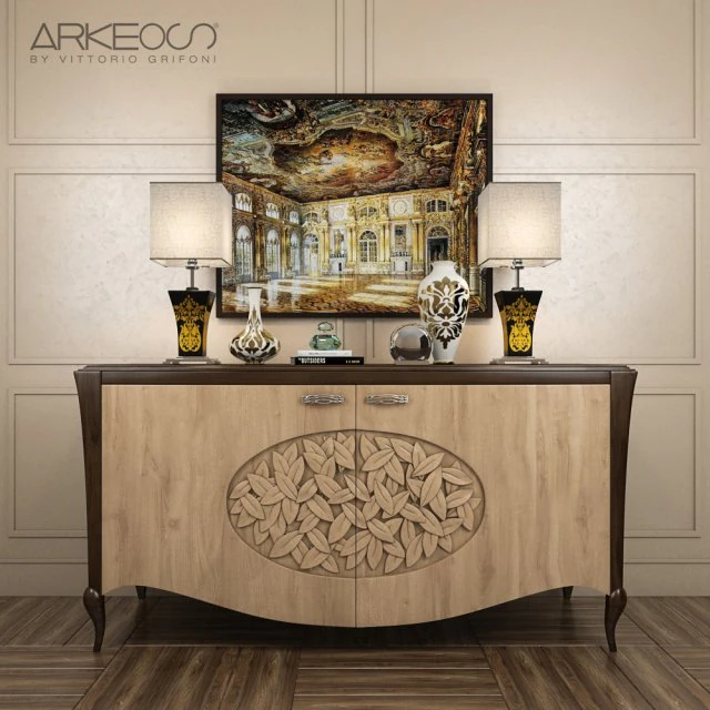 sideboard arkeos kronos k100 noce grano 3D Model .c4d .max .obj .3ds .fbx .stl .blend 
