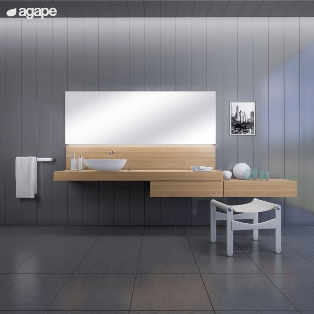washbasin agape drop Modello 3D .c4d .max .obj .3ds .fbx .stl .blend 