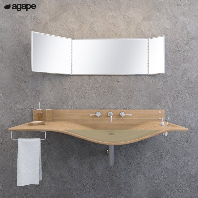 washbasin agape gabbiano 3D मॉडल .c4d .max .obj .3ds .fbx .stl .blend 