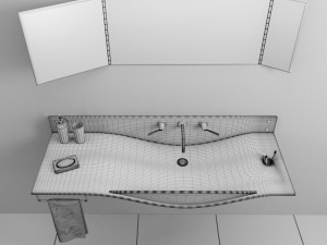 washbasin agape gabbiano 3D मॉडल
