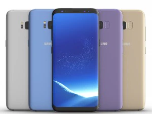 सैमसंग गैलेक्सी एस8 एलिमेंट 3डी और वी-रे के लिए सभी रंग 3D मॉडल