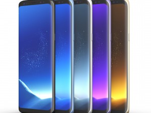 samsung galaxy s8 and s8 plus collection 3D 模型