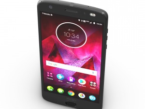 moto z2 force black model Modèle 3D