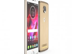 moto z2 force gold model 3D Model