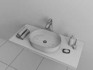 washbasin ravak moon 2 Modello 3D