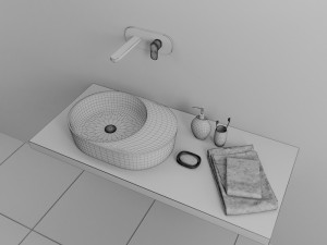washbasin ravak moon 2s 3Dモデル