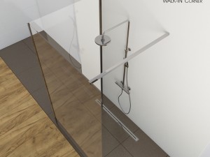 shower room ravak walk-in 3D Model