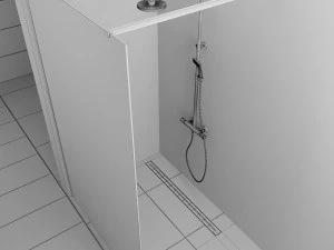 shower room ravak walk-in 3D Model