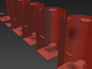 shower room ravak brilliant 3D Model