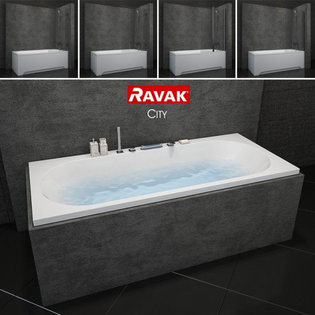 bath ravak city Modelo 3D .c4d .max .obj .3ds .fbx .stl .blend 
