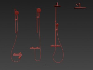 bathroom mixer set ravak 3D Model