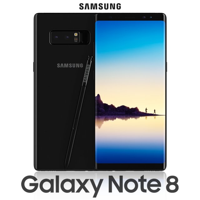 samsung galaxy note 8 midnight black 3D Модель .c4d .max .obj .3ds .fbx .stl .blend 