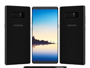 samsung galaxy note 8 midnight black 3D Модель