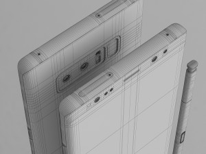 samsung galaxy note 8 midnight black 3D Модель