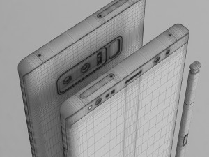 samsung galaxy note 8 midnight black 3D Модель