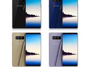 samsung galaxy note 8 all colors 3D-Modell