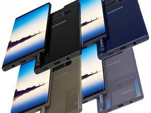 samsung galaxy note 8 all colors 3D Model