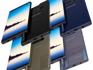 samsung galaxy note 8 all colors 3D Model