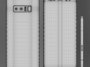 samsung galaxy note 8 all colors 3D Model