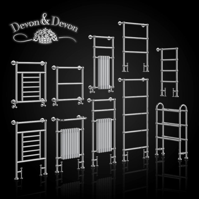 a set of heated towel rails devon devon 3D Модель .c4d .max .obj .3ds .fbx .stl .blend 