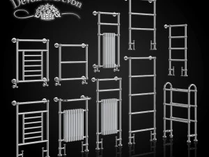 un juego de toalleros calefactables devon devon Modelo 3D