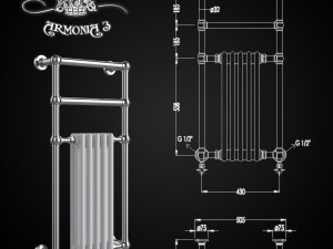 a set of heated towel rails devon devon 3D Модель