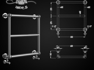 a set of heated towel rails devon devon 3D Модель