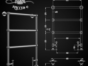 a set of heated towel rails devon devon 3D Модель