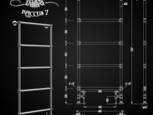 a set of heated towel rails devon devon 3D Модель