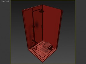 corner shower cabins ravak blix 3D Модель