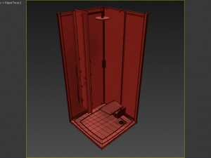 corner shower cabins ravak blix 3D Модель